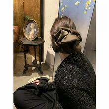 木棕系~穿搭高手超大肠发圈女发绳好看发饰头绳韩系缎面高级感