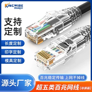 工厂定制超五类网线非屏蔽路由器双绞线 cat5e类高速百兆成品网线