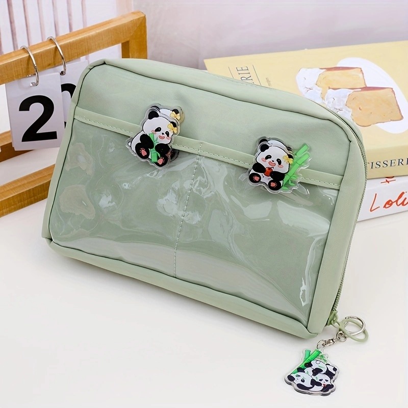 Multicapa panda bolsas de lápiz de gran capacidad para niñas estudiantes de escuela primaria niños de secundaria secundaria niñas de alto valor de papelería caja de lápiz