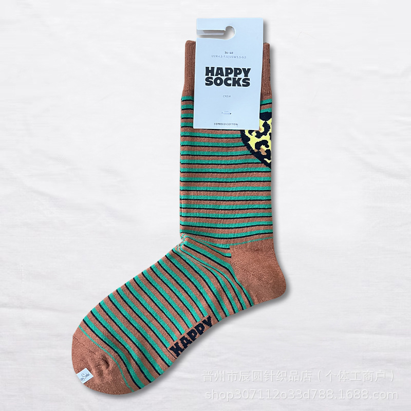 happysocks suecos calcetines de moda damas in-mode versátil animación calcetines de algodón de cintura alta al por mayor