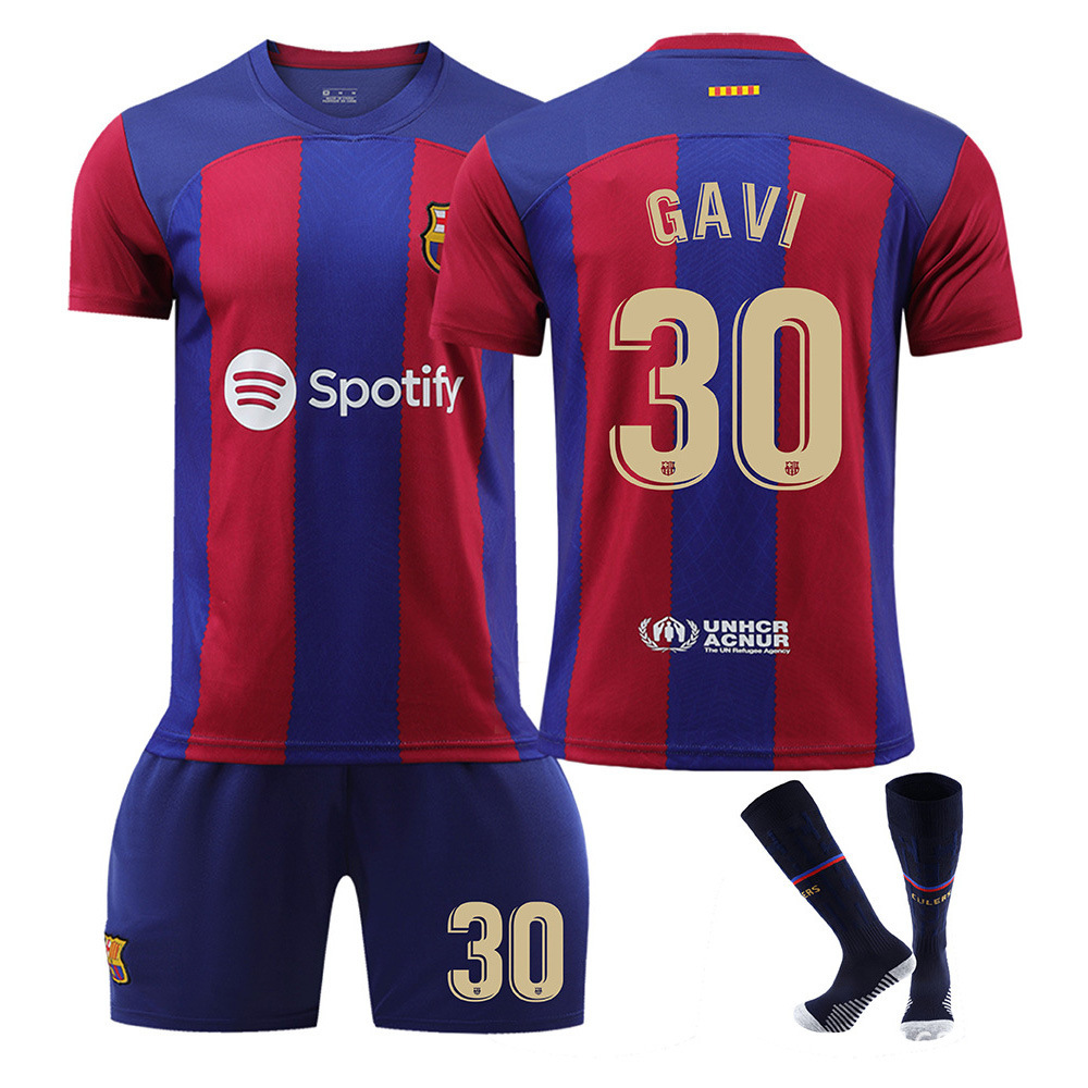 23-24 Barcelona casa uniforme Massey N ° 10 Barcelona Jersey superior N ° 9 Levan N ° 30 Garvey 8 pederi