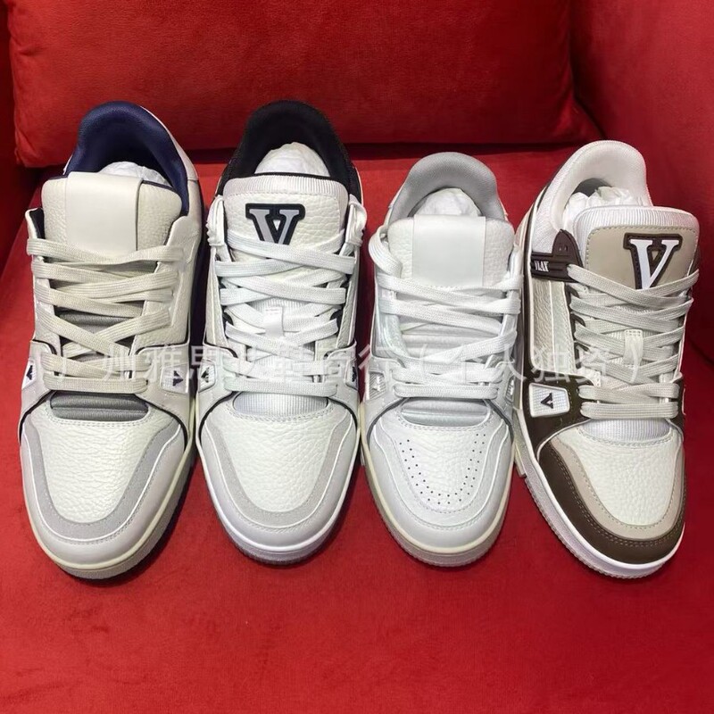 26 New Models of Genuine Leather Lv Trainer Sneakers, Limited Edition Pure Original Rubber Dad Shoes, Casual Sneakers for Couples, Men and Women 26 New Models of Genuine Leather Lv Trainer Sneakers, Limited Edition Pure Original Rubber Dad Shoes, Casual Sneakers for Couples, Men and Women