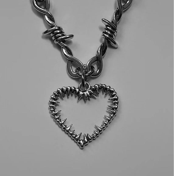 1 Piece Hip-hop Heart Shape Alloy Metal Chain Unisex Pendant Necklace display picture 4