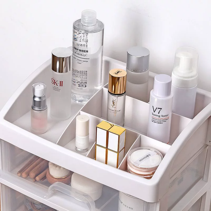 Table storage box, dressing table, plastic storage system for bedroom