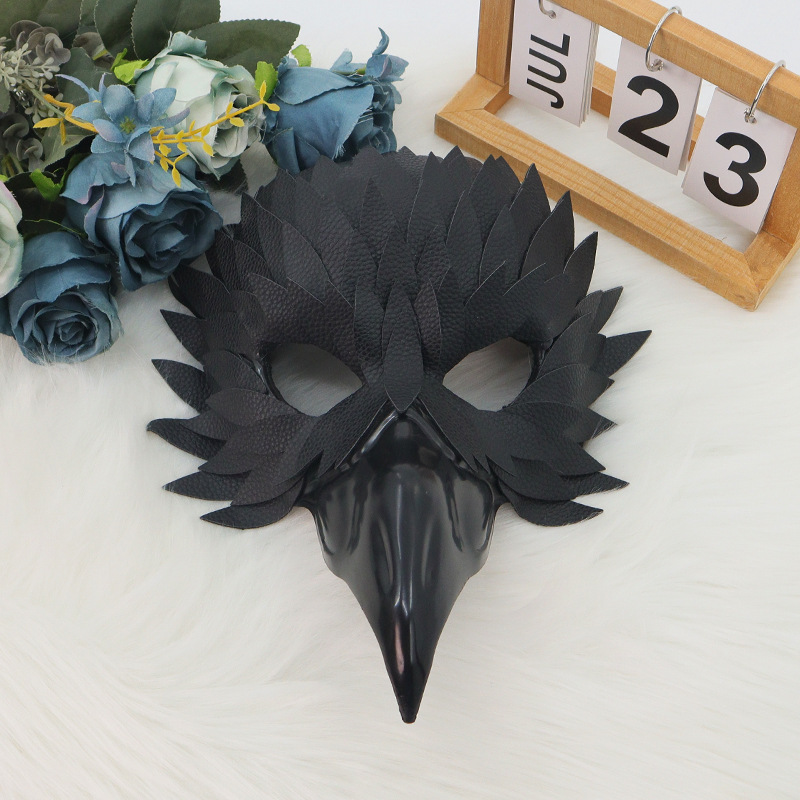 Halloween transfronterizo máscaras de plumas de águila fiesta fiesta de baile espectáculo de props fiesta máscaras de pascua