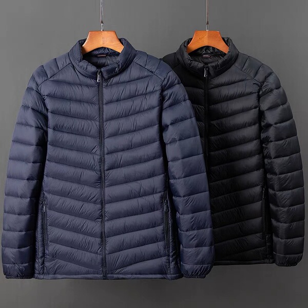 Men's short winter casual windproof down jacket with down