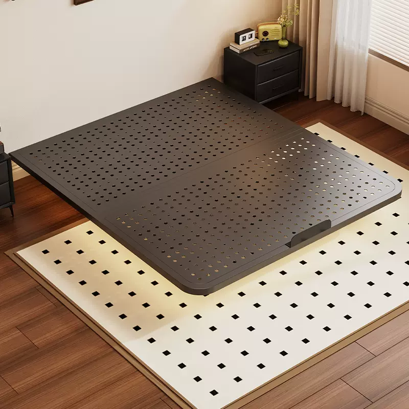 悬浮床铁艺双人床现代简约家用小户型无床头床架排骨架碳素钢架床