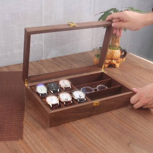 New wooden rosewood watch box jewelry storage box 6 10 12 walnut ring storage box
