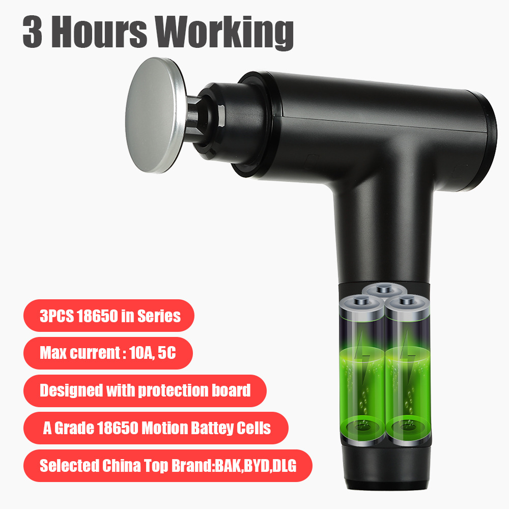 热敷筋膜枪可调节式加热按摩头温控肌肉按摩器深圳源头工厂