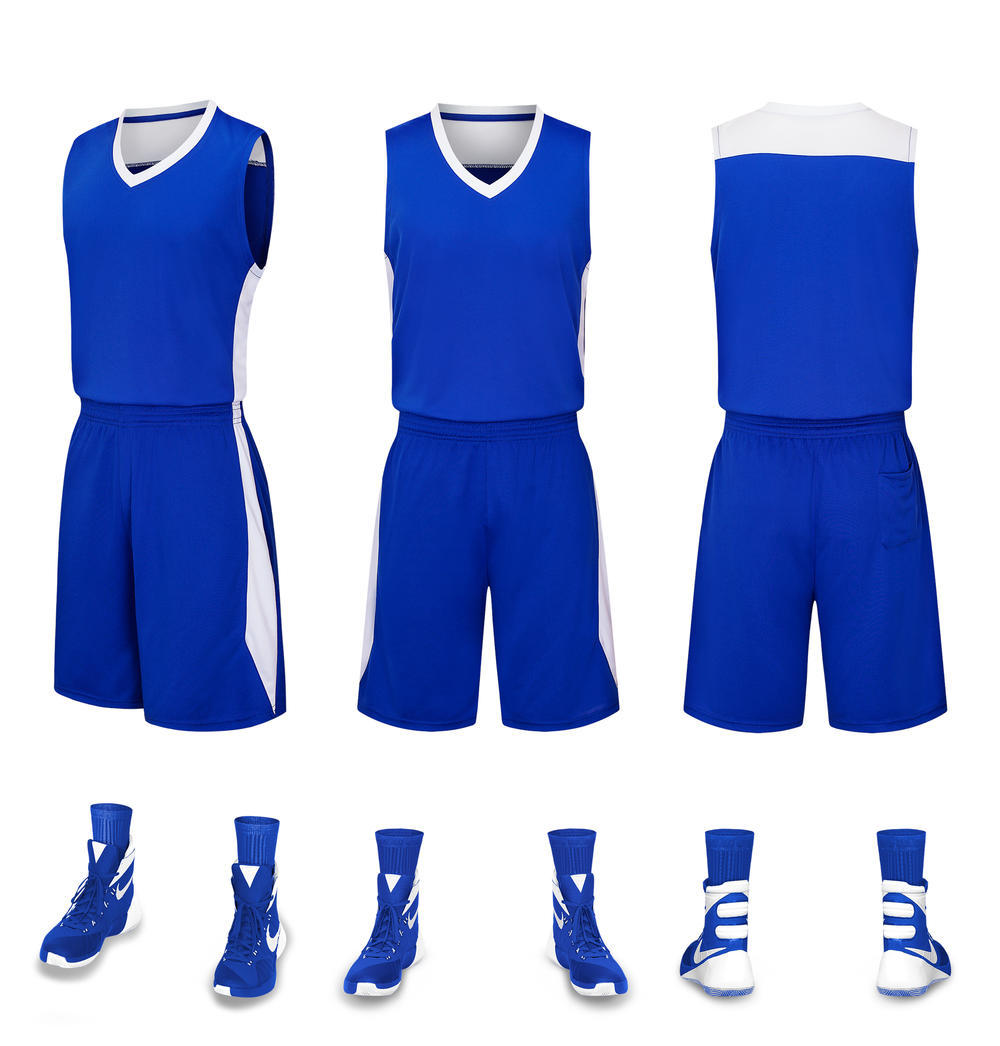El juego de ropa de baloncesto se utiliza para el campamento de entrenamiento, ropa de balón transpirable de secado rápido para adultos y niños, la misma camiseta puede imprimir logotipo.