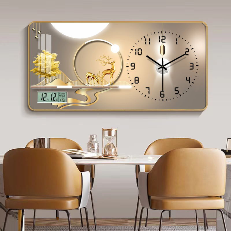 Reloj de pared con calendario perpetuo silencioso, con temperatura – reloj de cuarzo de moda, venta directa de fábrica.