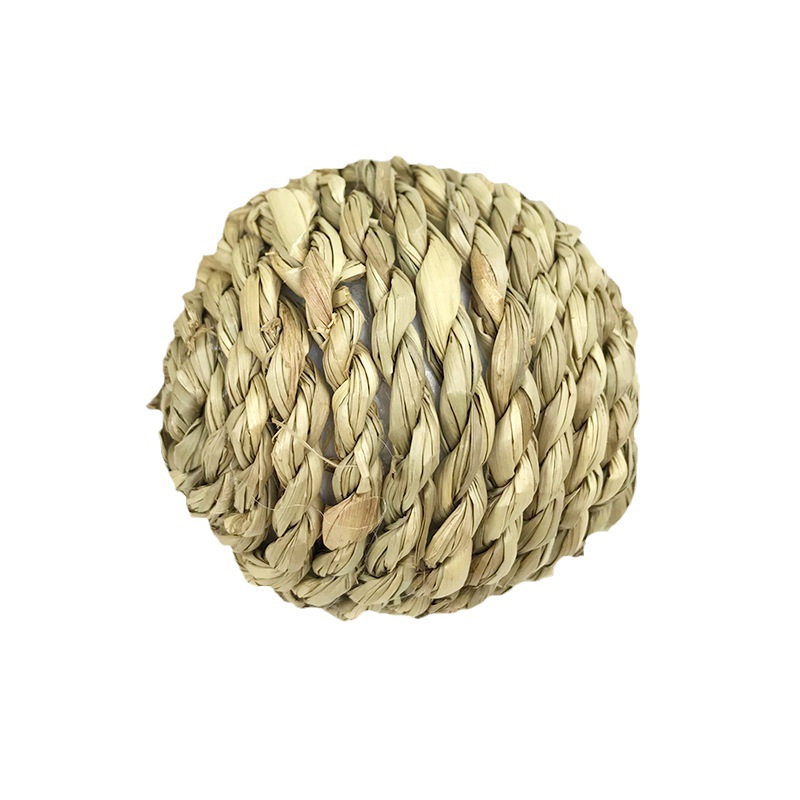 Pelota de Ratán para Conejos, Juguete de Hierba, Alivio del Aburrimiento, Mordedor, Pelota de Plantas Acuáticas, Suministros para Masticar para Cobayas, Chinchillas, Ardillas, Venta al por Mayor