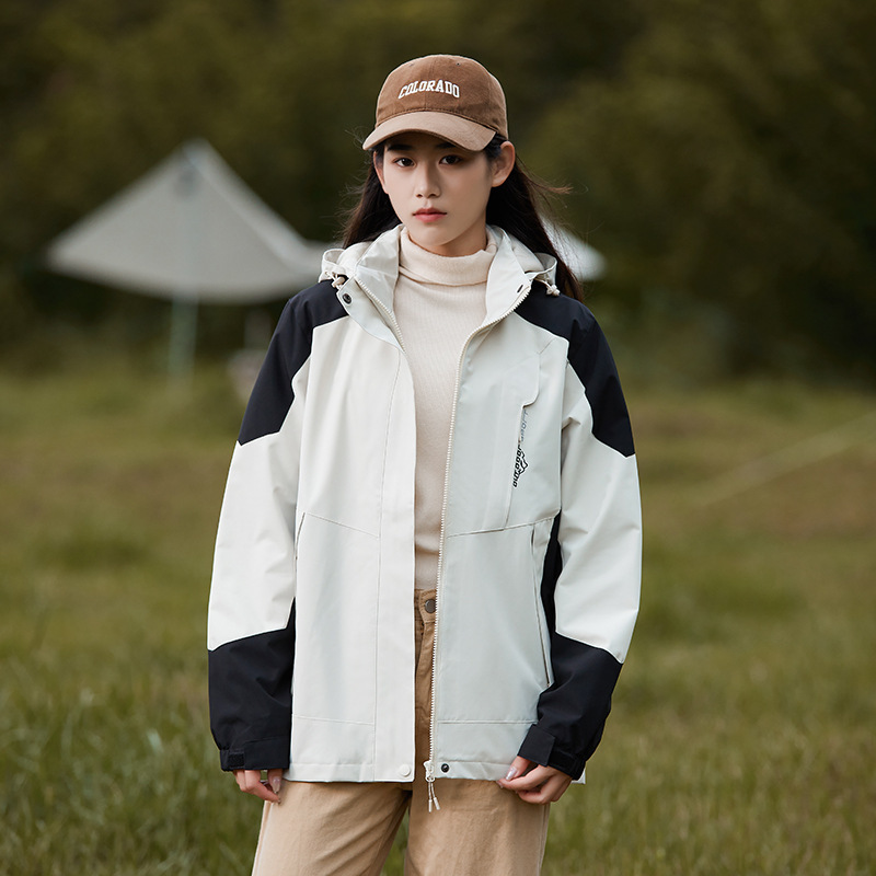 2023 Mountain Style Outdoor Single Layer Jacket Women's Windproof and Waterproof Autumn Travel Jacket Men's Windproof Jacket Trendy Factory