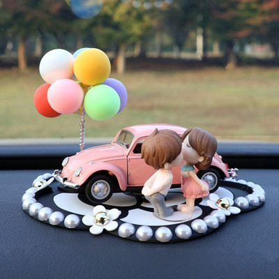 Pareja de adornos creativos para automóviles femeninos lindos accesorios para automóviles panel de instrumentos decoración de control central perfume para automóviles productos de aromaterapia