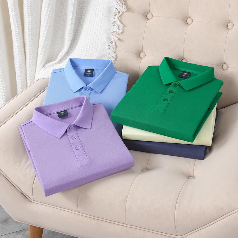 Poloシャツカスタム印刷刺繍ロゴ半袖長パイル綿襟作業服活動poloシャツ対外貿易tシャツ|undefined
