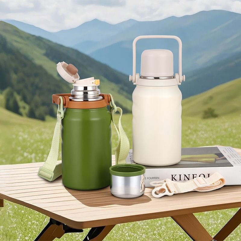 Portable Thermos Cup 316 Large Capacity Handheld Thermos Kettle for Students and Children, Tea Cup, Outdoor Travel Kettle