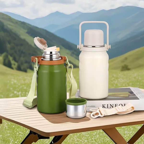 Portable Thermos Cup 316 Large Capacity Handheld Thermos Kettle for Students and Children, Tea Cup, Outdoor Travel Kettle