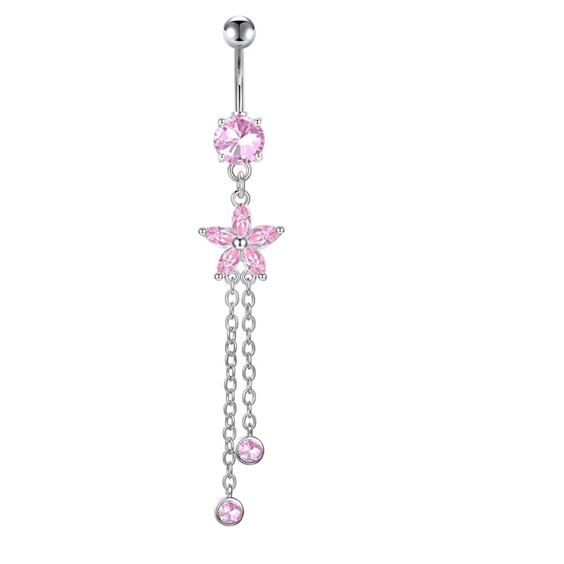 (Cross-border trading), copper physiological belly button piercing with zircon, (Physicals), Amazon