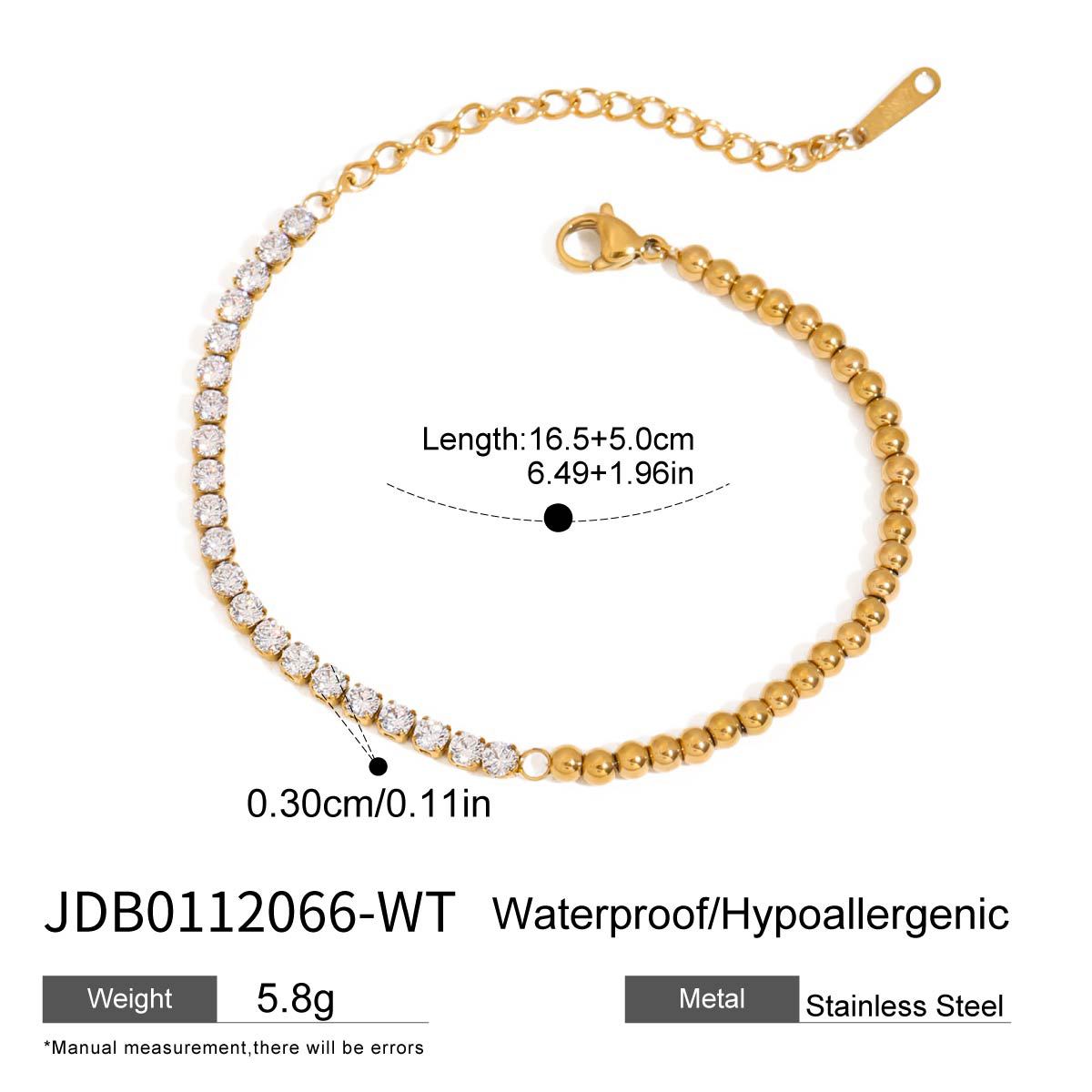 Jeding Pulsera de circón de acero inoxidable europea y americana apilada para mujer, joyería de lujo ligero de alta gama, joyería de acero de titanio que no se desvanece, transfronteriza image 7