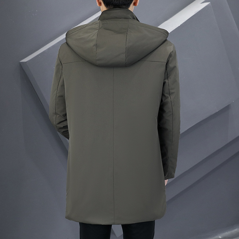 Chaqueta acolchada de algodón para hombres invierno 2023 nueva chaqueta acolchada de algodón chaqueta de moda Otoño e Invierno gabardina de longitud media engrosada chaqueta acolchada de algodón para hombres