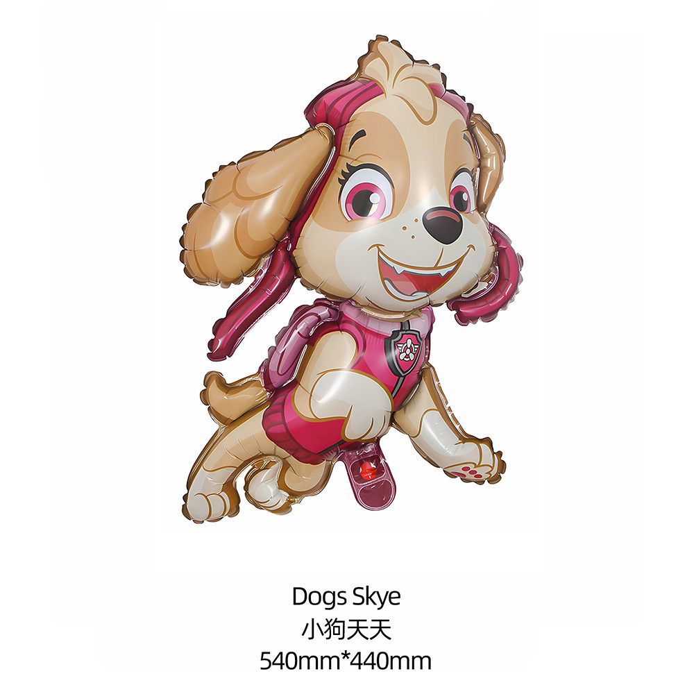 Dibujos Animados wangwang equipo perro película de aluminio niños bebé globo cumpleaños tema escena fiesta decoración papel de aluminio