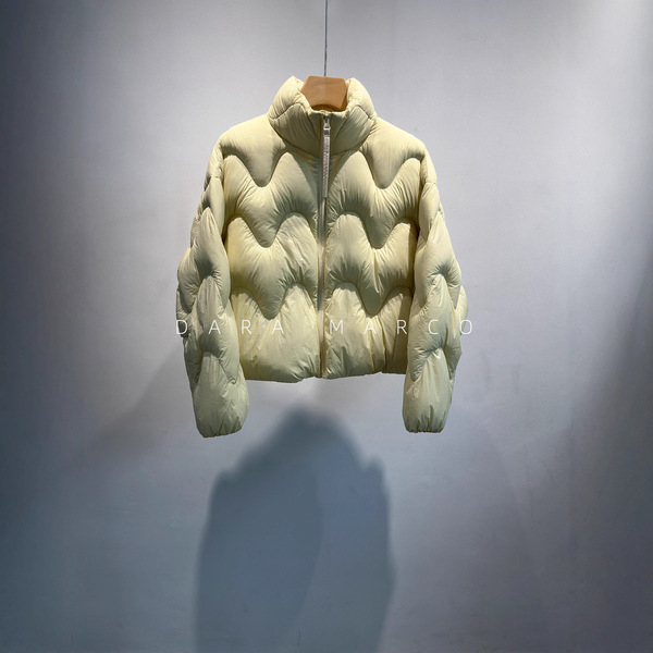 Velvet demi-season down jacket