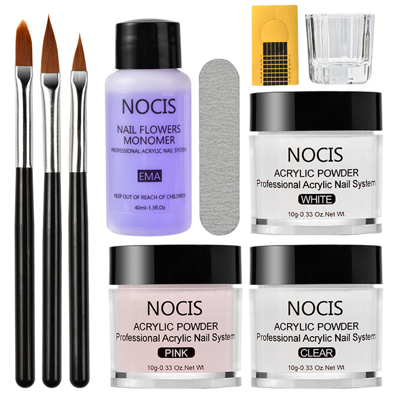 Nuozisha NOCIS Cross Border Nail Art EMA Acrylic Crystal Powder suit Acrylic Powder Extension Crystal Armor