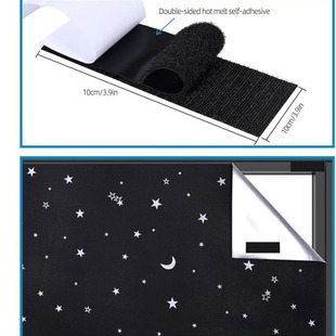 Portable travel printing curtain 100 shading self-adhesive diy can be cut shading cloth net red explosion curtain wholesale