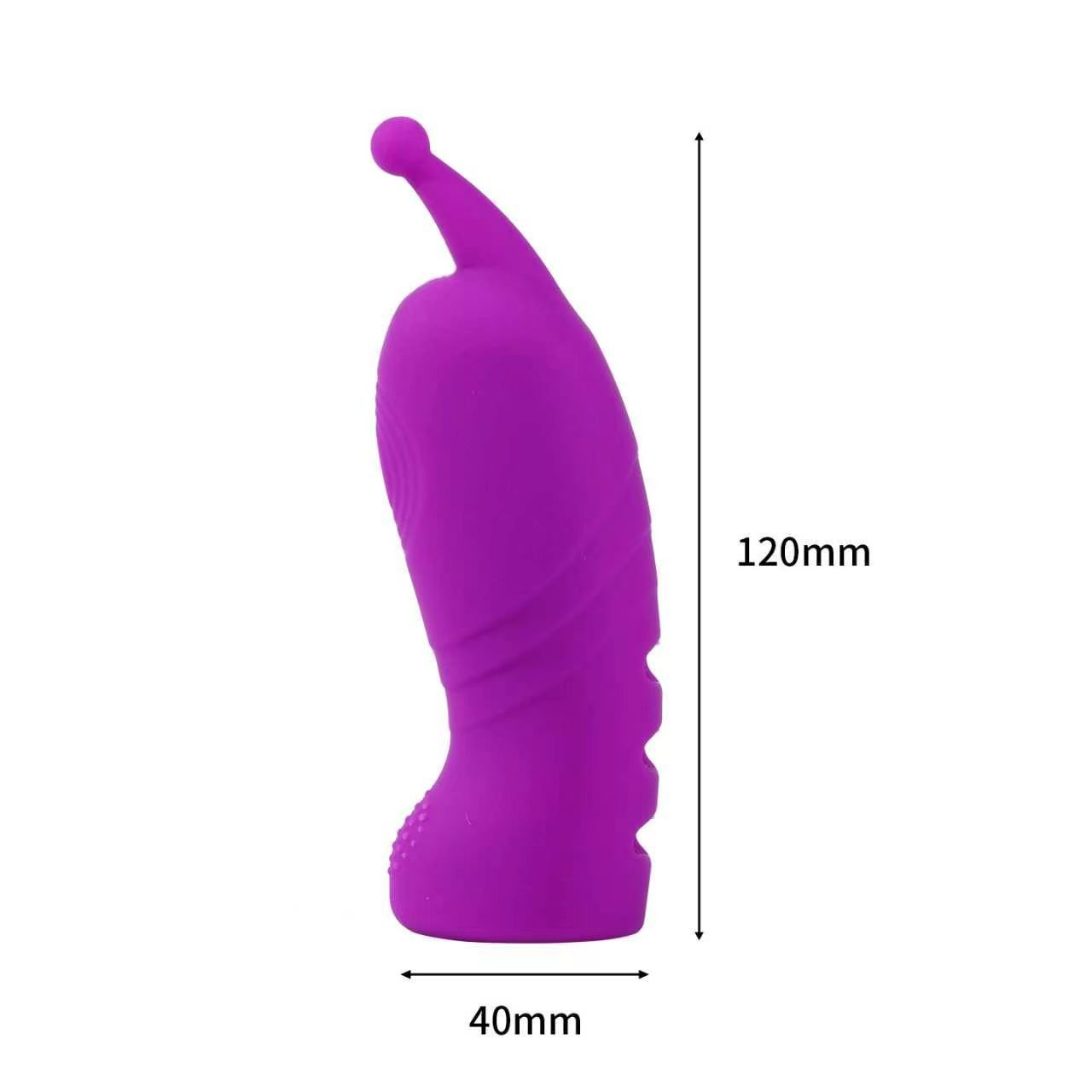 Finger Vibrator Sleeve, Silicone G-Spot & Clitoral Massager, Black — detail image 5