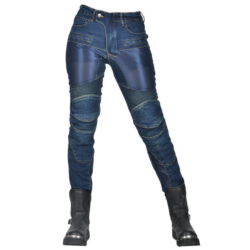 VOLERO JES-4 motocicleta Denim ciclismo Pantalones mujer Caballero verano malla transpirable motocicleta anti-caída Pantalones