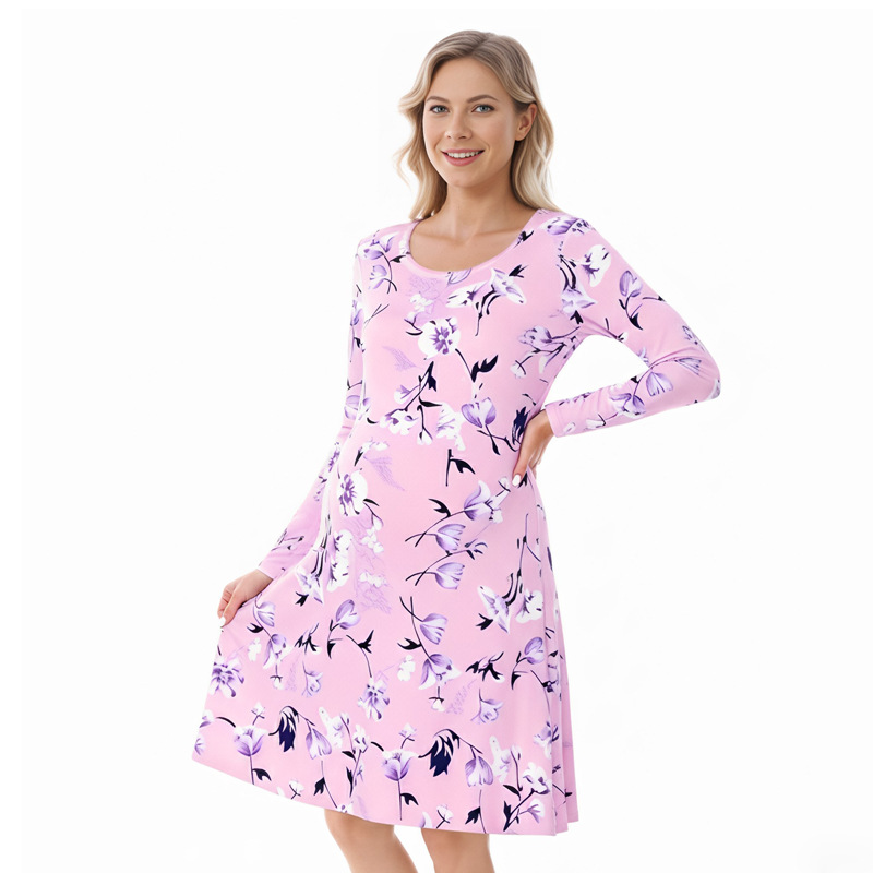 Stilfuld ventekjole til efterår og vinter rund hals casual_voghion.com