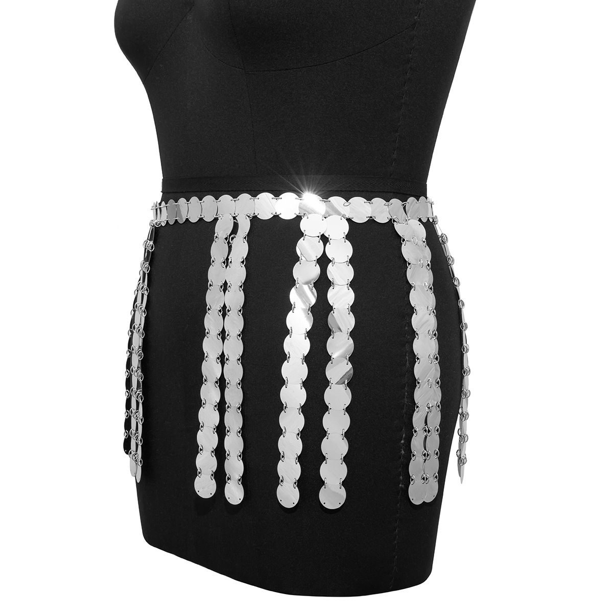 Nightclub Geometric Sequined Tassel Body Chain Plastic Waist Chain display picture 4