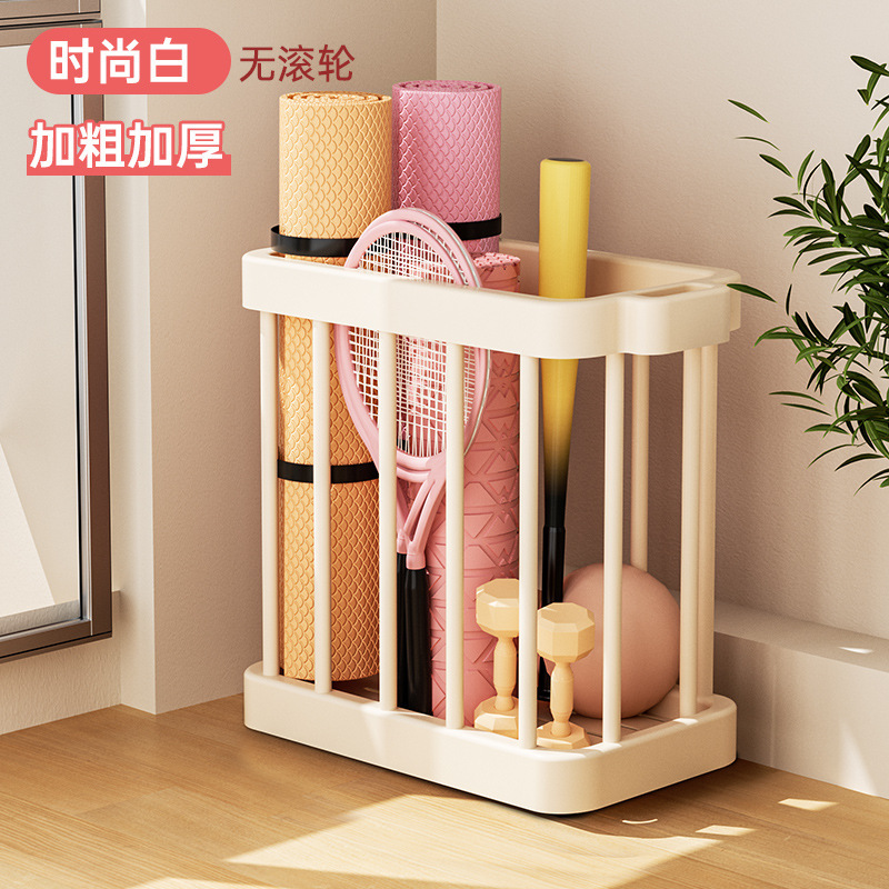 简约脏衣服收纳篮筐瑜伽健身器材收纳筐塑料带轮浴室储物收纳车|undefined
