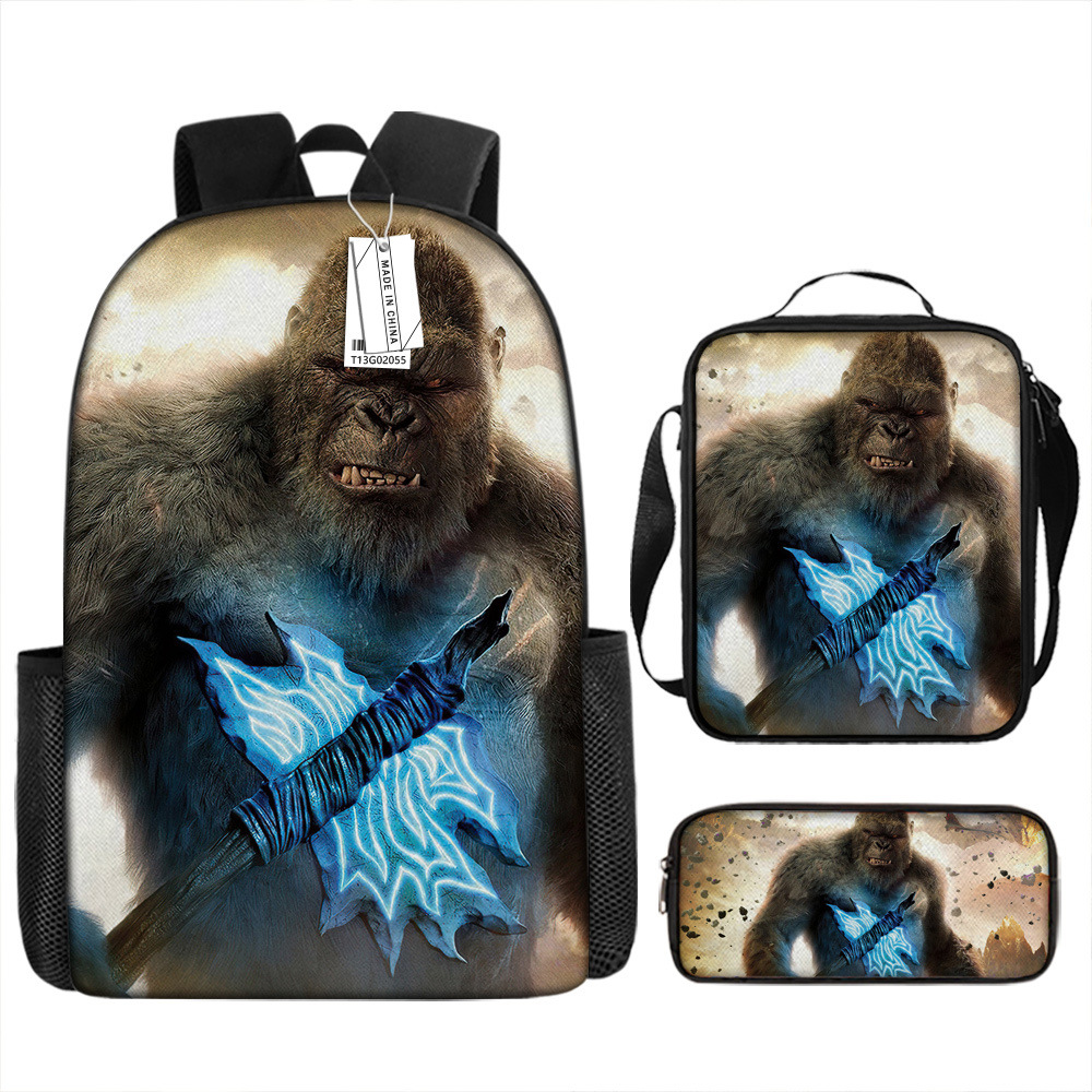 Godzilla Grado 3 grado 4 Escuela Primaria mochila reducción de carga de protección de la columna vertebral bolsa de almacenamiento al por mayor