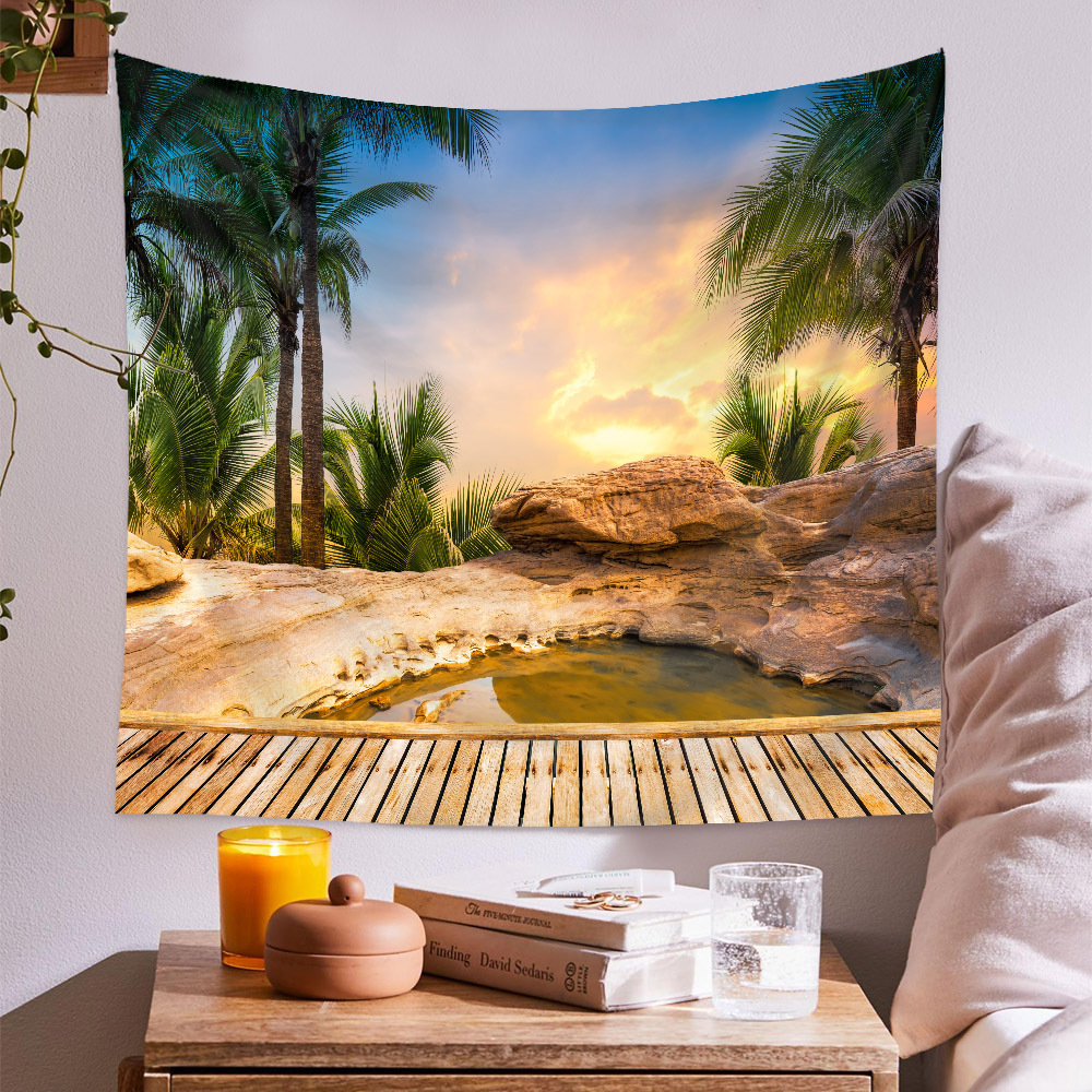 Bohemian Scenery Painting Wall Decoration Cloth Tapestry Wholesale Nihaojewelry display picture 174