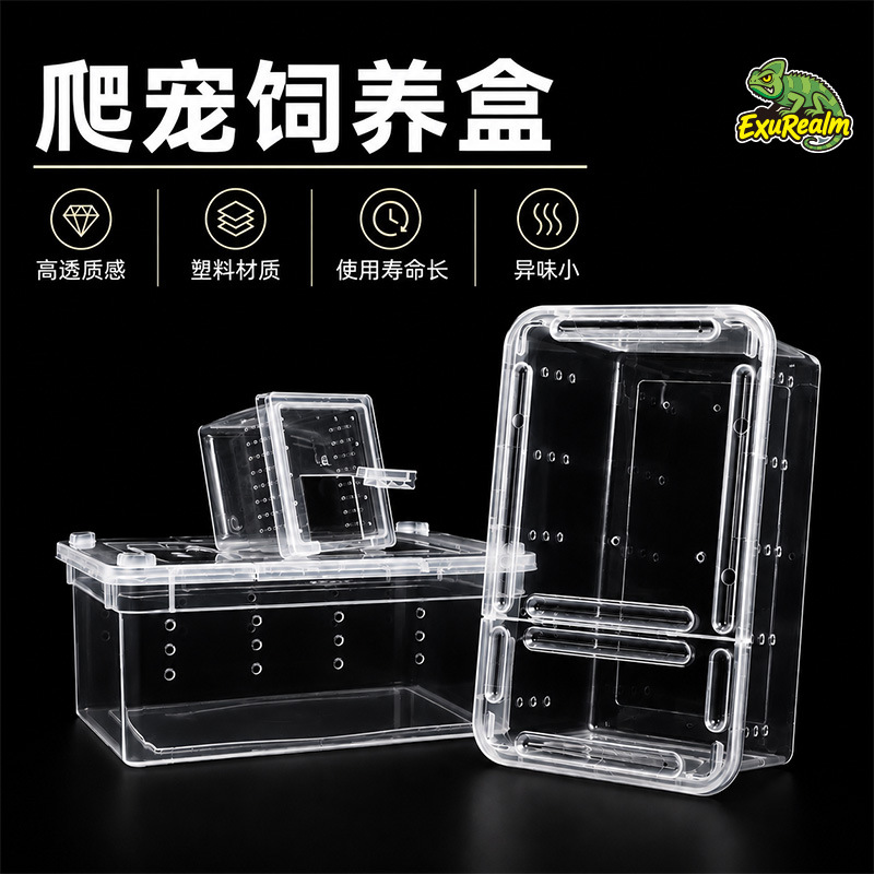 Cross-Border Reptile Pet Snake Python Spider Gecko Lizard Scorpion Centipede Horned Frog Gecko Beetle Insect Breeding Box
