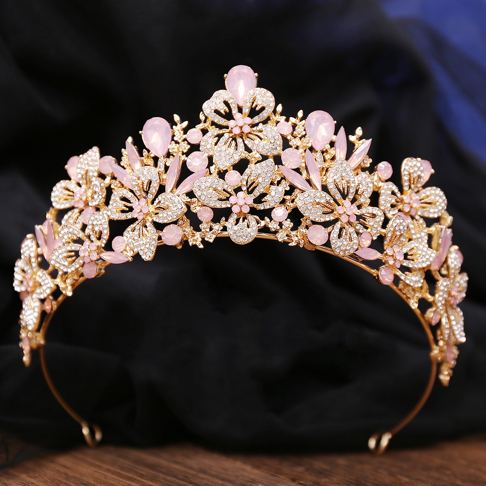 357g Weight Crown Hair Accessories Type 1 Piece Quantity Wedding, Birthday, Festival Occasion Alloy Material Leaves Pattern All Seasons Season Women's Gender Diamond Design Simple Style, Shiny Style Simple Style Shiny Women's Leaves Alloy Diamond Crown 6