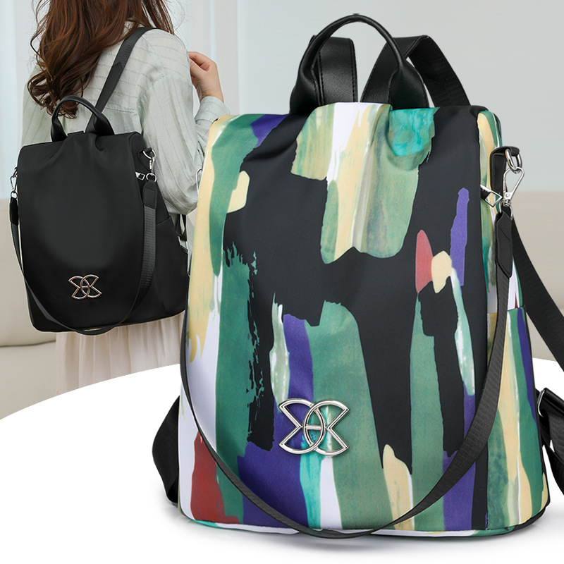 Weiblicher 2024 neuer Trend Oxford-Stoff leichter atmungsaktiver modischer lässiger Damen-Diebstahlschutz-Rucksack_voghion.com