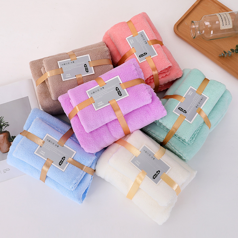 Factory in stock coral fleece towel bath towel mother and suit cut edge dry hair towel activity gift wedding gift towel Factory in stock coral fleece towel bath towel mother and suit cut edge dry hair towel activity gift wedding gift towel