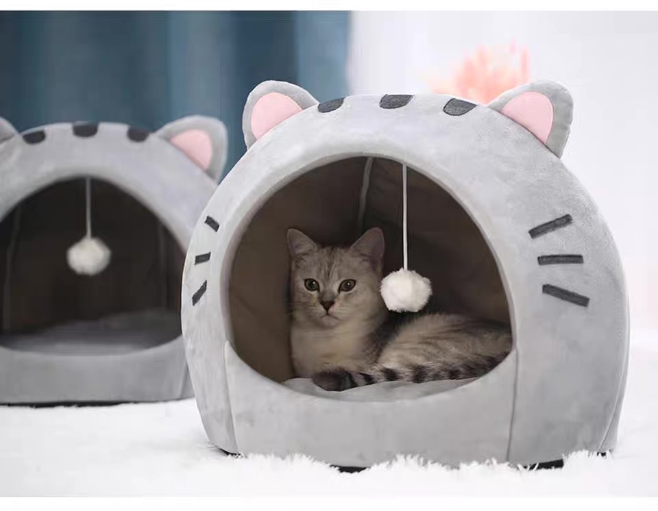 Polyester Cat Nest Winter Warm Closed Shelter