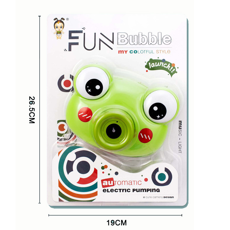 Nuevos niños de deportes al aire libre ocio dibujos animados luz música burbuja máquina juguete conejo burbuja Cámara comercio exterior