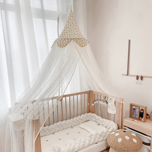 Crib Mosquito Net Full-Cover Universal Baby Bed Kidsren's Spliced ​​Bed Mosquito Net Cover Floor-Standing Light-Shielding Anti-Fall Anti-Mosquito Cover
