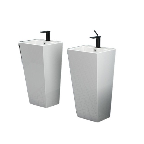 3x column basin bathroom outdoor integrated basin courtyard integrated wash basin ceramic integrated column basin column style