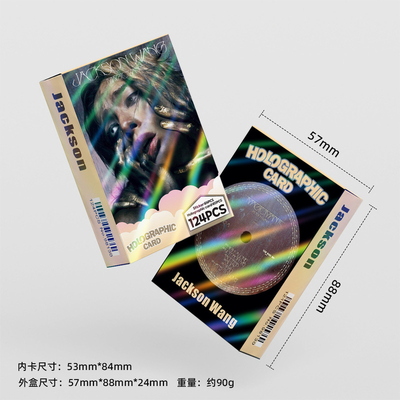 预售124张镭射卡王嘉尔闪卡MAGICMAN2专辑自印照片卡贴纸LOMO卡批|undefined