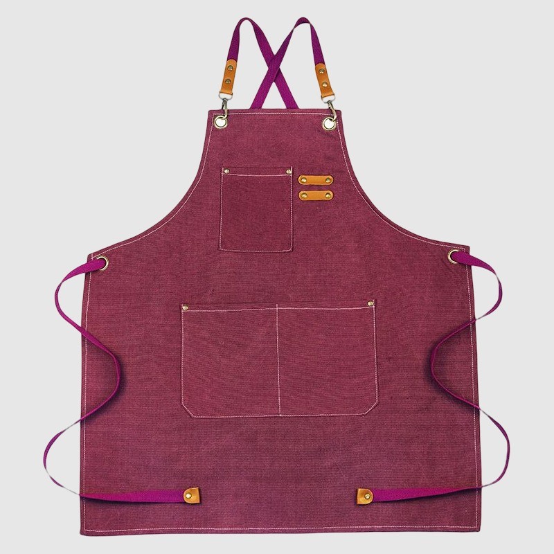 Comercio exterior engrosado lona denim delantal casero barista cocina restaurante barbero delantal de trabajo logotipo al por mayor