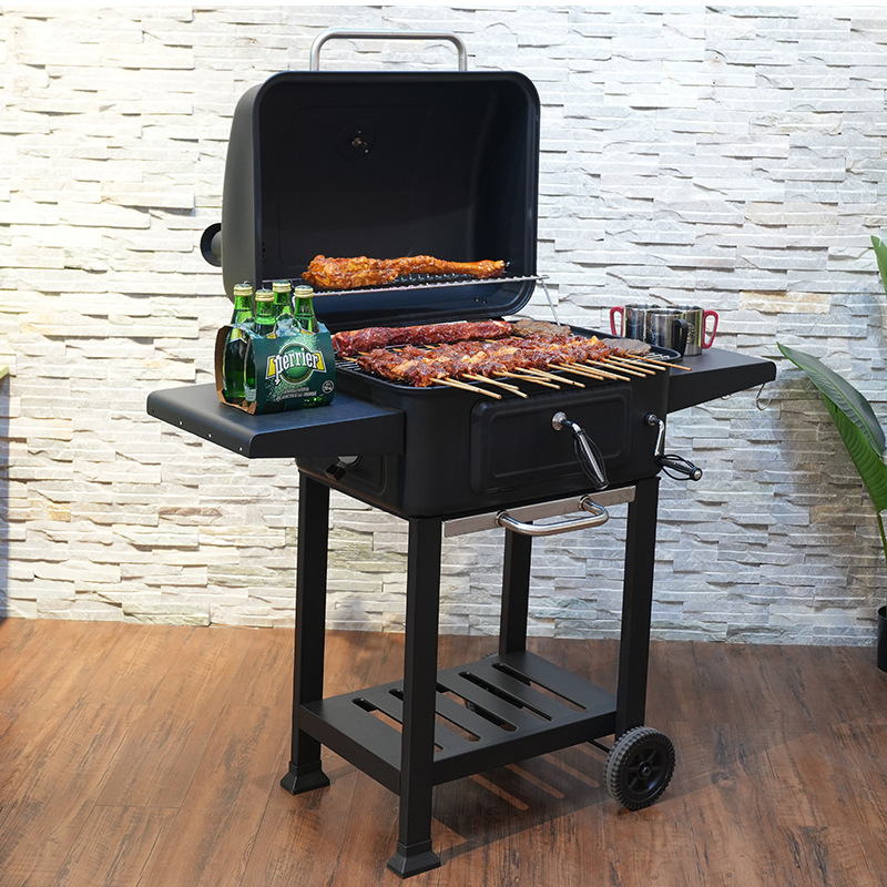 Parrilla de Carbón para Jardín para 10 Personas de Hierro Multifunción, Desmontable para Exteriores y Patio image 4