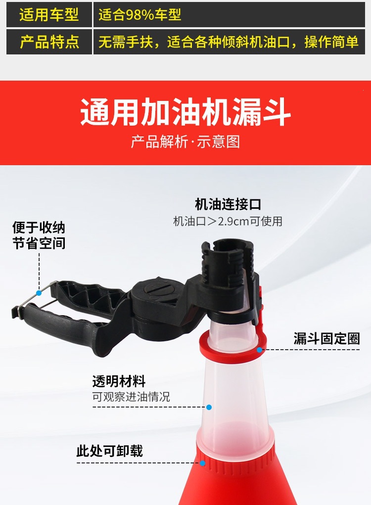 Car Engine Gasoline Oil Filling Funnel, Multi-Purpose Household Refueling Tool, Multi-Functional Refueling Funnel, Free Shipping