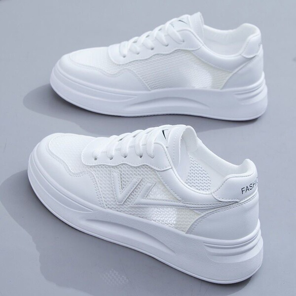 Summer breathable non-slip universal casual white sneakers platform