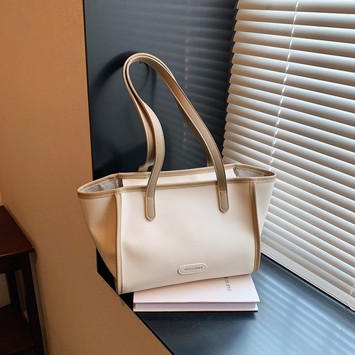 Women's Large Capacity Commuter Bag 2025 Trendy Fashion Simple Tote Bag High-end Retro Single Shoulder Large Bag