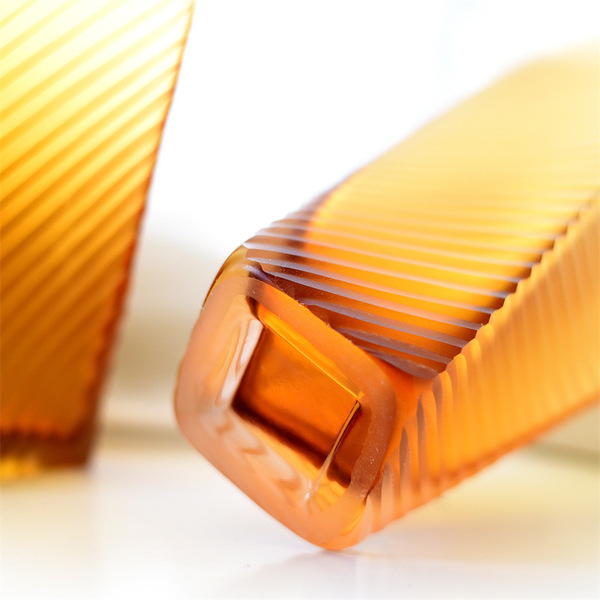Modern classic sophisticated amber glass elite pyramid